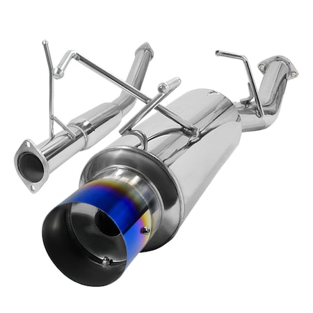 Spec-D Tuning 89-94 Nissan 240Sx 3 Inch Inlet N1 Style Catback Exhaust Burned Tip MFCAT3-240SX89T-SD